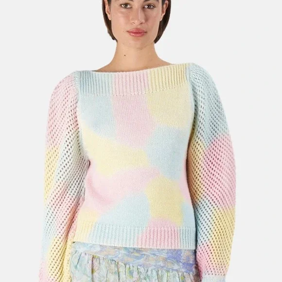 LoveShackFancy Pastel Multicolor Sweater - Picture 2 of 10